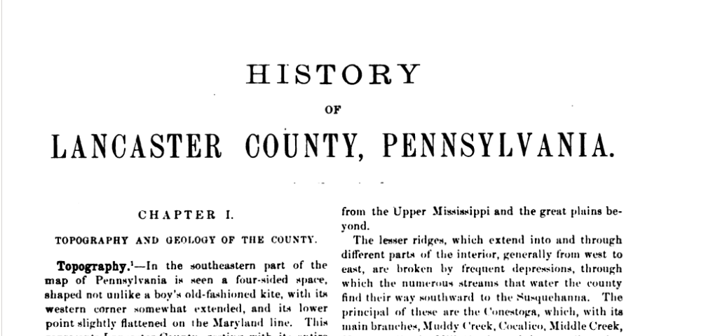 History of Lancaster County book